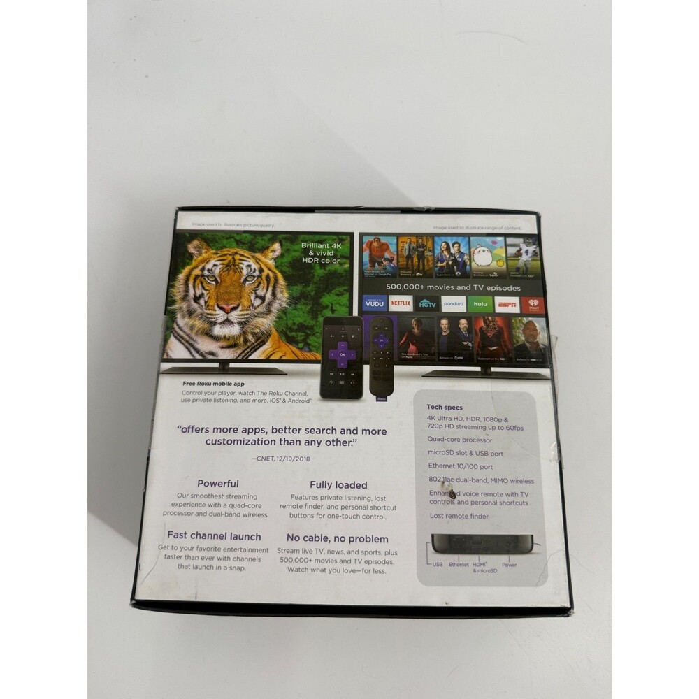 Roku 4670RW Ultra 4K/HD/HDR Streaming Media Player New Open Box - Picture 7 of 7